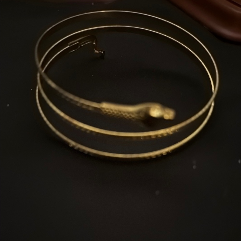 Gold Snake Bangle Bracelet